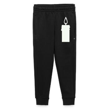 Light silhouette candle in lantern - Kids’/Teens' Premium Sweatpants - black - Front - AI Model Kid Male (0cm)