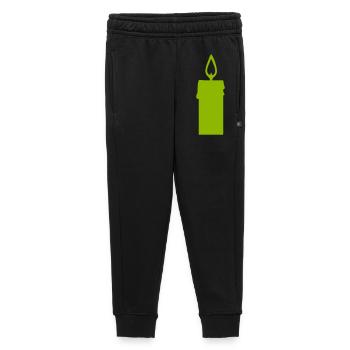 Silhouette de la Flamme de la Bougie Verte - Pantalon de survêtement enfant/adolescent premium - noir - Devant - AI Model Kid Male (0cm)