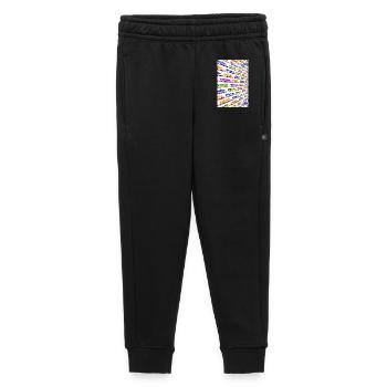 Colorful Smile and Repeat - Kids’/Teens' Premium Sweatpants - black - Front - AI Model Kid Male (0cm)
