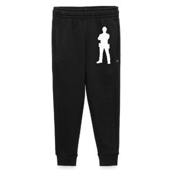 Bauarbeiter Bau Silhouette - Kinder/Teenager Premium Sweathose - Schwarz - Vorne - AI Model Kid Male (0cm)