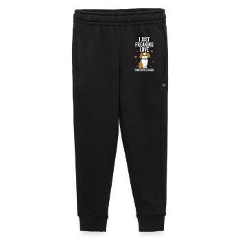 I just Freaking Love Yorkshire Terriers Motiv  - Kids’/Teens' Premium Sweatpants - black - Front - AI Model Kid Male (0cm)