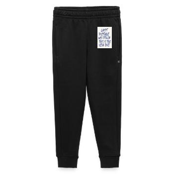Last Picture Was Stolen Statement Design - Kinder/Teenager Premium Sweathose - Schwarz - Vorne - AI Model Kid Male (0cm)
