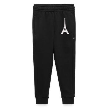 Eiffel Tower Silhouette Print - Kids’/Teens' Premium Sweatpants - black - Front - AI Model Kid Male (0cm)