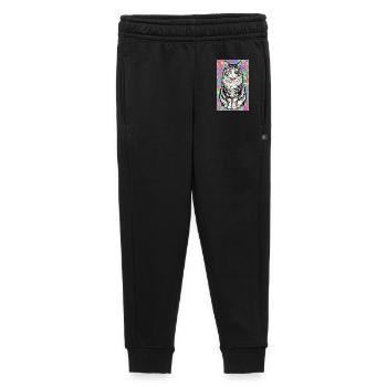 chat - Pantalon de survêtement enfant/adolescent premium - noir - Devant - AI Model Kid Male (0cm)