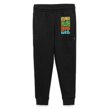 Live Fully Love Well - Kids’/Teens' Premium Sweatpants - black - Front - AI Model Kid Male (0cm)