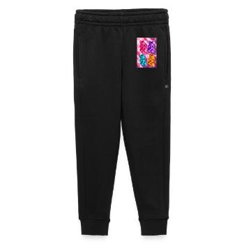 Neon-Gummibärchen auf Schachbrett - Kinder/Teenager Premium Sweathose - Schwarz - Vorne - AI Model Kid Male (0cm)