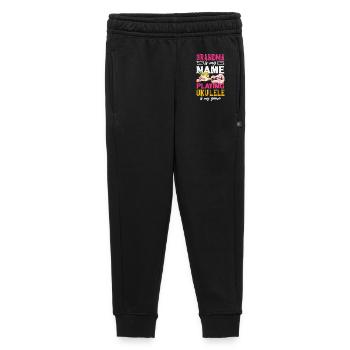 Grand-mère est mon nom Jouer du ukulélé est mon jeu - Pantalon de survêtement enfant/adolescent premium - noir - Devant - AI Model Kid Male (0cm)