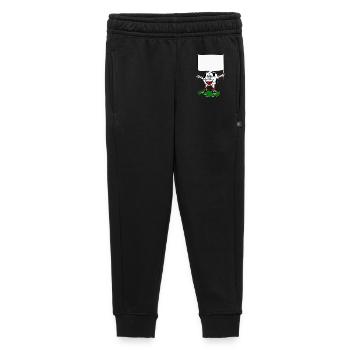 Footballeur de dessin animé avec bannière - Pantalon de survêtement enfant/adolescent premium - noir - Devant - AI Model Kid Male (0cm)