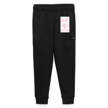 Motif de fleurs aquarelles roses - Pantalon de survêtement enfant/adolescent premium - noir - Devant - AI Model Kid Male (0cm)