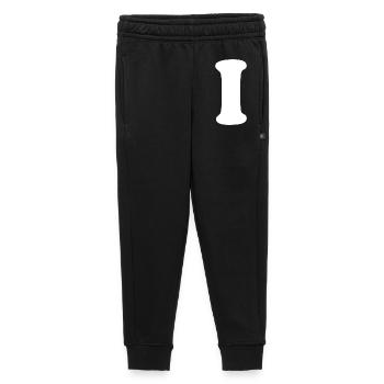 Grands imprimés de style I | Point I | I Logo - Pantalon de survêtement enfant/adolescent premium - noir - Devant - AI Model Kid Male (0cm)