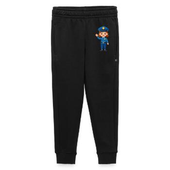 Little Kawaii Policewoman Waves Friendly – Cute - Kids’/Teens' Premium Sweatpants - black - Front - AI Model Kid Male (0cm)