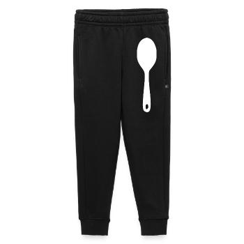 Cooking Spoon Icon White Gift Chef Cooking - Kids’/Teens' Premium Sweatpants - black - Front - AI Model Kid Male (0cm)