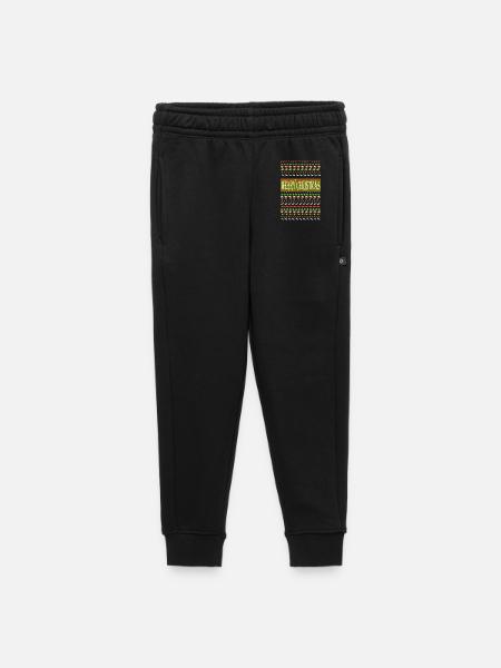 Festliches Weihnachtsmuster mit Santa Hüten - Kinder/Teenager Premium Sweathose - Schwarz