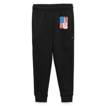 US Flagge Gitarrist - Kinder/Teenager Premium Sweathose - Schwarz - Vorne - AI Model Kid Male (0cm)