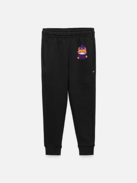 Cute Funny Halloween Kitty - Kids’/Teens' Premium Sweatpants - black - Front