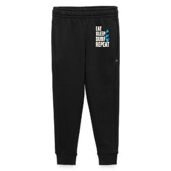 Eat Sleep Surf Repeat - Kids’/Teens' Premium Sweatpants - black - Front - AI Model Kid Male (0cm)