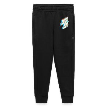 How Lucky Are We? | Retro Typography Statement - Kids’/Teens' Premium Sweatpants - black - Front - AI Model Kid Male (0cm)