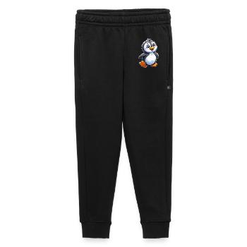 Charme de Pingouin Câlin - Pantalon de survêtement enfant/adolescent premium - noir - Devant - AI Model Kid Male (0cm)
