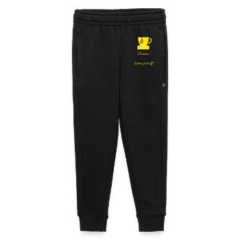 TEA-RIFFIC (Yellow + Grey) - Kids’/Teens' Premium Sweatpants - black - Front - AI Model Kid Male (0cm)