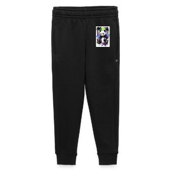 panda - Kids’/Teens' Premium Sweatpants - black - Front - AI Model Kid Male (0cm)