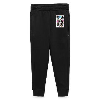 panda - Kids’/Teens' Premium Sweatpants - black - Front - AI Model Kid Male (0cm)