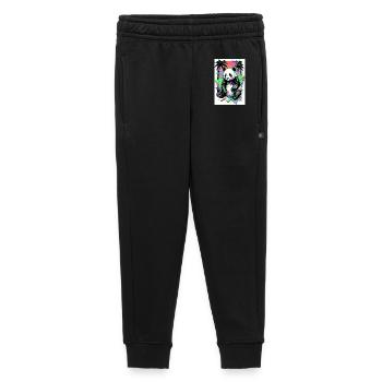 panda - Kids’/Teens' Premium Sweatpants - black - Front - AI Model Kid Male (0cm)