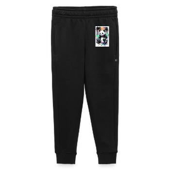 panda - Kids’/Teens' Premium Sweatpants - black - Front - AI Model Kid Male (0cm)