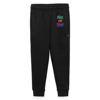 Feel My Touch Colorful Text Painting Print - Kids’/Teens' Premium Sweatpants - black - Front - AI Model Kid Male (0cm)