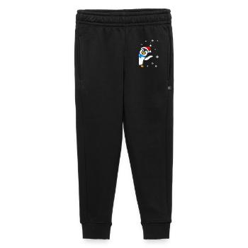 Pinguin Schnee mit Weihnachtsgruß - Pinguin Weihnachten - Kinder/Teenager Premium Sweathose - Schwarz - Vorne - AI Model Kid Male (0cm)