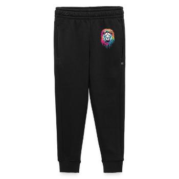 Tête de lion colorée - Pantalon de survêtement enfant/adolescent premium - noir - Devant - AI Model Kid Male (0cm)