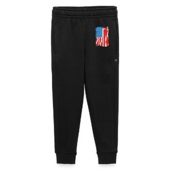Installer USA Flag - Kids’/Teens' Premium Sweatpants - black - Front - AI Model Kid Male (0cm)