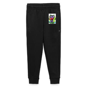 Bunter Cartoon Monster mit Riesenzunge - Kinder/Teenager Premium Sweathose - Schwarz - Vorne - AI Model Kid Male (0cm)