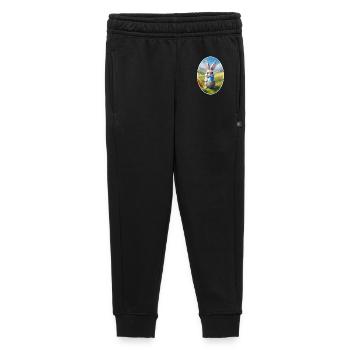 Osterhase mit Ei, Oval - Kinder/Teenager Premium Sweathose - Schwarz - Vorne - AI Model Kid Male (0cm)