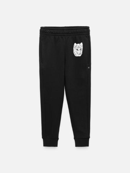 Wolfskopf Linienstudie - Kinder/Teenager Premium Sweathose - Schwarz