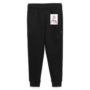 ICH LIEBE DICH. PAAR. GERADE VERHEIRATET. Junggesellinnenabschied - Kinder/Teenager Premium Sweathose - Schwarz - Vorne - AI Model Kid Male (0cm)