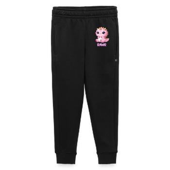 Mignonne fille Chibi de dessins animés de dinosaures T-Rex - Pantalon de survêtement enfant/adolescent premium - noir - Devant - AI Model Kid Male (0cm)