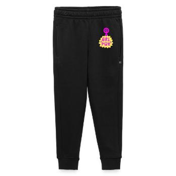 GIRL POWER – CŒUR DE FORCE ! ♀ SŒURS FILLES - Pantalon de survêtement enfant/adolescent premium - noir - Devant - AI Model Kid Male (0cm)