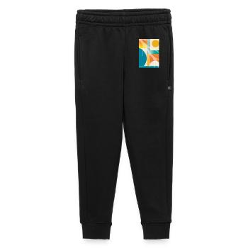 Géométrie abstraite avec formes organiques rétro - Pantalon de survêtement enfant/adolescent premium - noir - Devant - AI Model Kid Male (0cm)