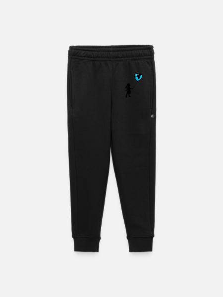 Planète Terre - Pantalon de survêtement enfant/adolescent premium - noir - Devant