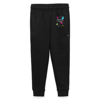 80s Neon Retro Gaming - Kids’/Teens' Premium Sweatpants - black - Front - AI Model Kid Male (0cm)