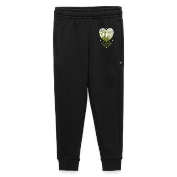 Motif de cœur : perce-neige : printemps, j’adore le printemps - Pantalon de survêtement enfant/adolescent premium - noir - Devant - AI Model Kid Male (0cm)