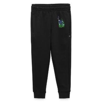 Abstract Fish in Underwater Seagrass Design - Kids’/Teens' Premium Sweatpants - black - Front - AI Model Kid Male (0cm)