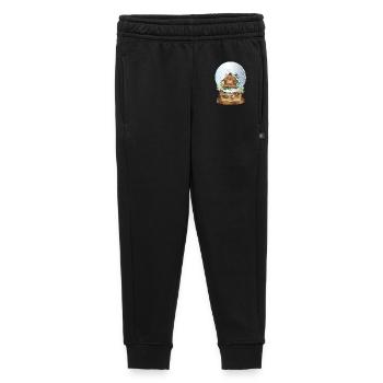 beautiful nostalgic snow globe with log cabin - Kids’/Teens' Premium Sweatpants - black - Front - AI Model Kid Male (0cm)