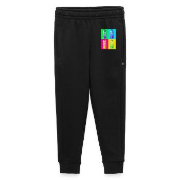 Multicolored Pop Art Phone Booth - Kids’/Teens' Premium Sweatpants - black - Front - AI Model Kid Male (0cm)
