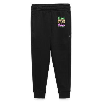 Read coffee books - Kids’/Teens' Premium Sweatpants - black - Front - AI Model Kid Male (0cm)