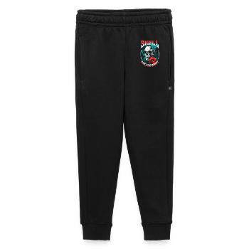 Skull Skull Rose Flower Butterfly - Kids’/Teens' Premium Sweatpants - black - Front - AI Model Kid Male (0cm)
