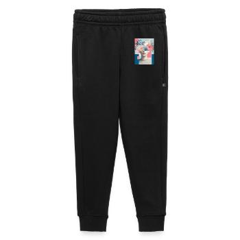 Abstract floral femininity - Kids’/Teens' Premium Sweatpants - black - Front - AI Model Kid Male (0cm)