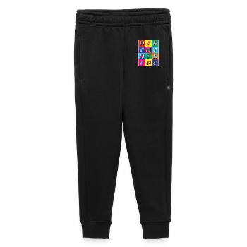 Pop Art Music Notes Mosaic - Kids’/Teens' Premium Sweatpants - black - Front - AI Model Kid Male (0cm)