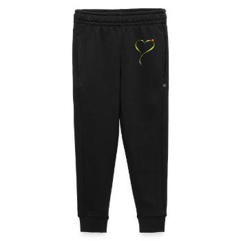 Ladybug on heart made of grass blade - Kids’/Teens' Premium Sweatpants - black - Front - AI Model Kid Male (0cm)