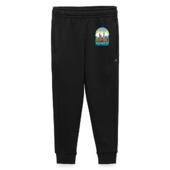 Art d’affiche de voyage Manchester Skyline UK - Pantalon de survêtement enfant/adolescent premium - noir - Devant - AI Model Kid Male (0cm)